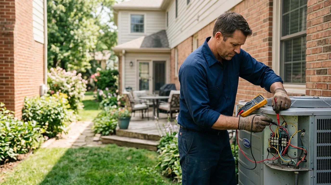 HVAC technician working near East Worcester, NY